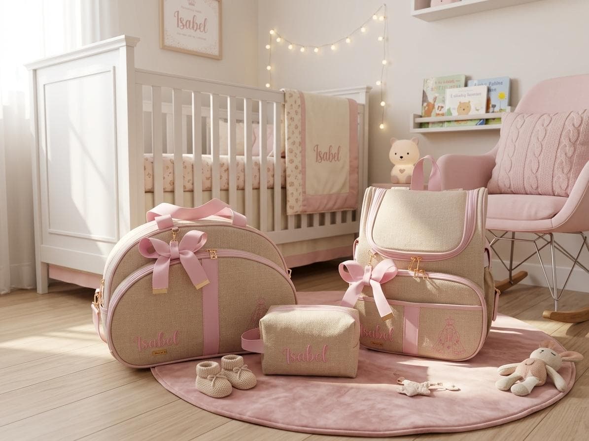 Kit maternidade Isabel personalizado pelo Ateliê da Gi