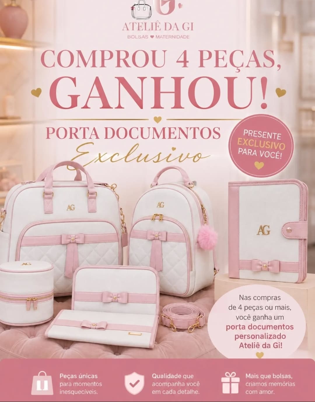 Promocao de porta documentos Atelie da Gi